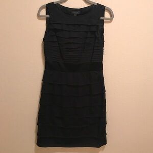 NWT Tahari Tiered Ruffle Dress Admiral Navy
